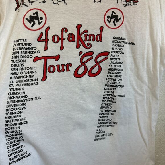 Vintage Dirty Rotten Imbeciles DRI 4 Of A Kind Tour 1988 Slumlord Punk T-Shirt L - Picture 12 of 12